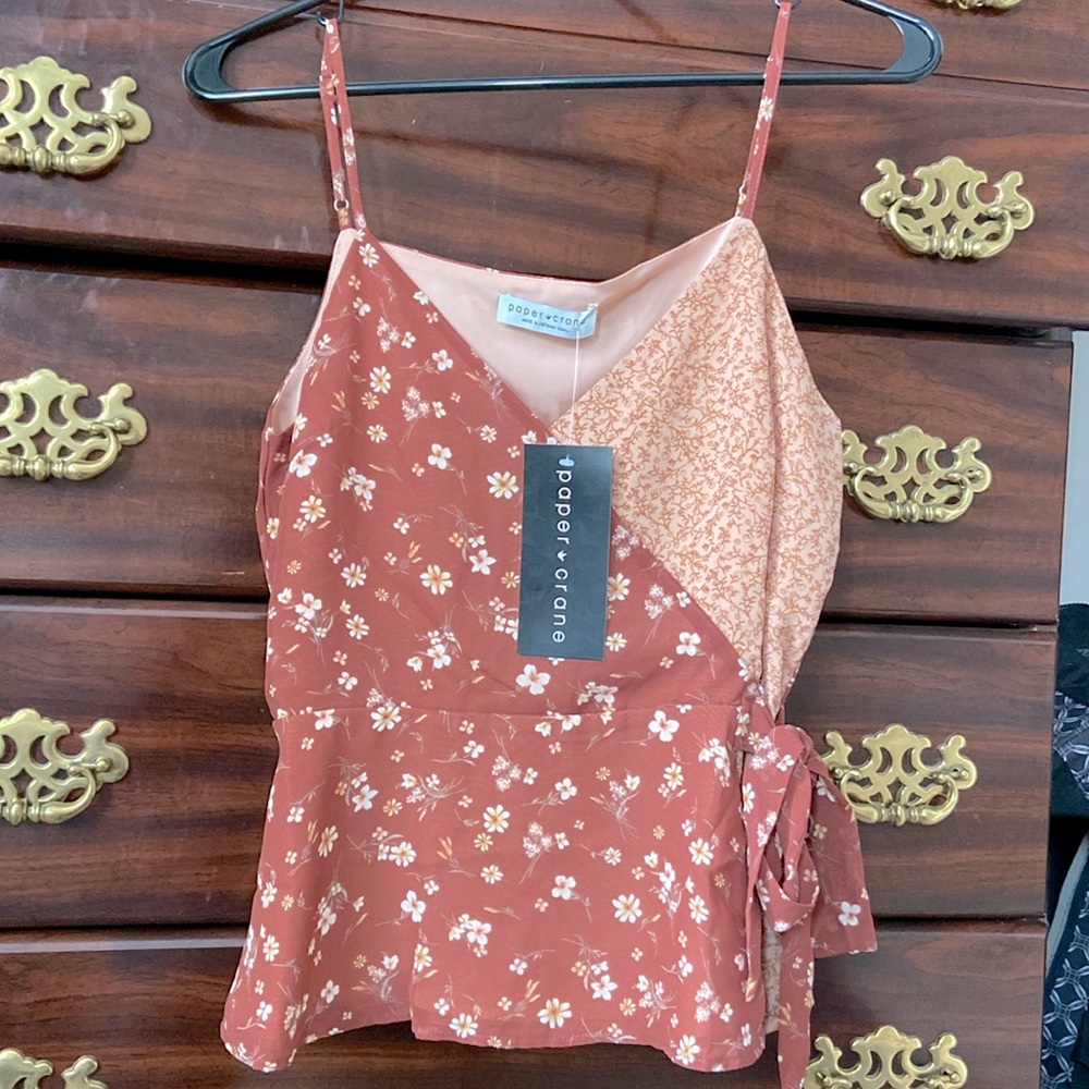 Paper Crane Spaghetti Strap S NWT